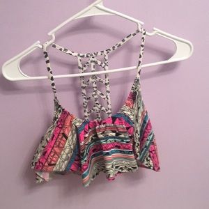 aztec multicolor swimsuit top